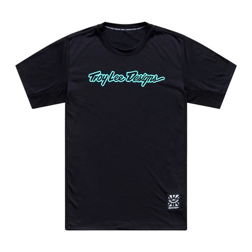 TROY LEE DESIGNS SKYLINE RIDE SIGNATURE Kurzarmtrikot Schwarz/Türkis