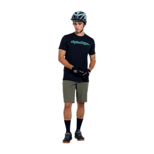 TROY LEE DESIGNS SKYLINE RIDE SIGNATURE Kurzarmtrikot Schwarz/Türkis