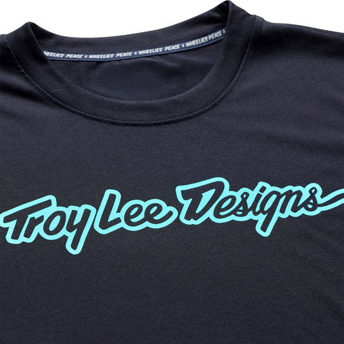 TROY LEE DESIGNS SKYLINE RIDE SIGNATURE Kurzarmtrikot Schwarz/Türkis