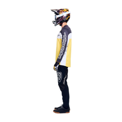 Trikot TROY LEE DESIGNS SPRINT PRO YO MOTO Langarm Schwarz/Gelb