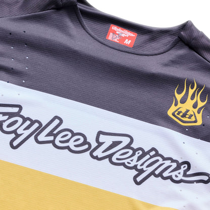Trikot TROY LEE DESIGNS SPRINT PRO YO MOTO Langarm Schwarz/Gelb