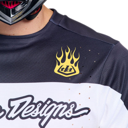 Trikot TROY LEE DESIGNS SPRINT PRO YO MOTO Langarm Schwarz/Gelb