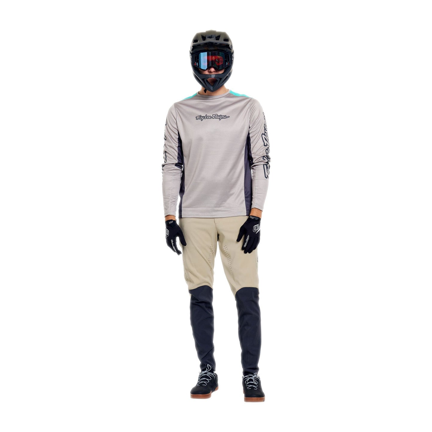 TROY LEE DESIGNS STAGE SIGNATURE Langarmtrikot Grau/Blau