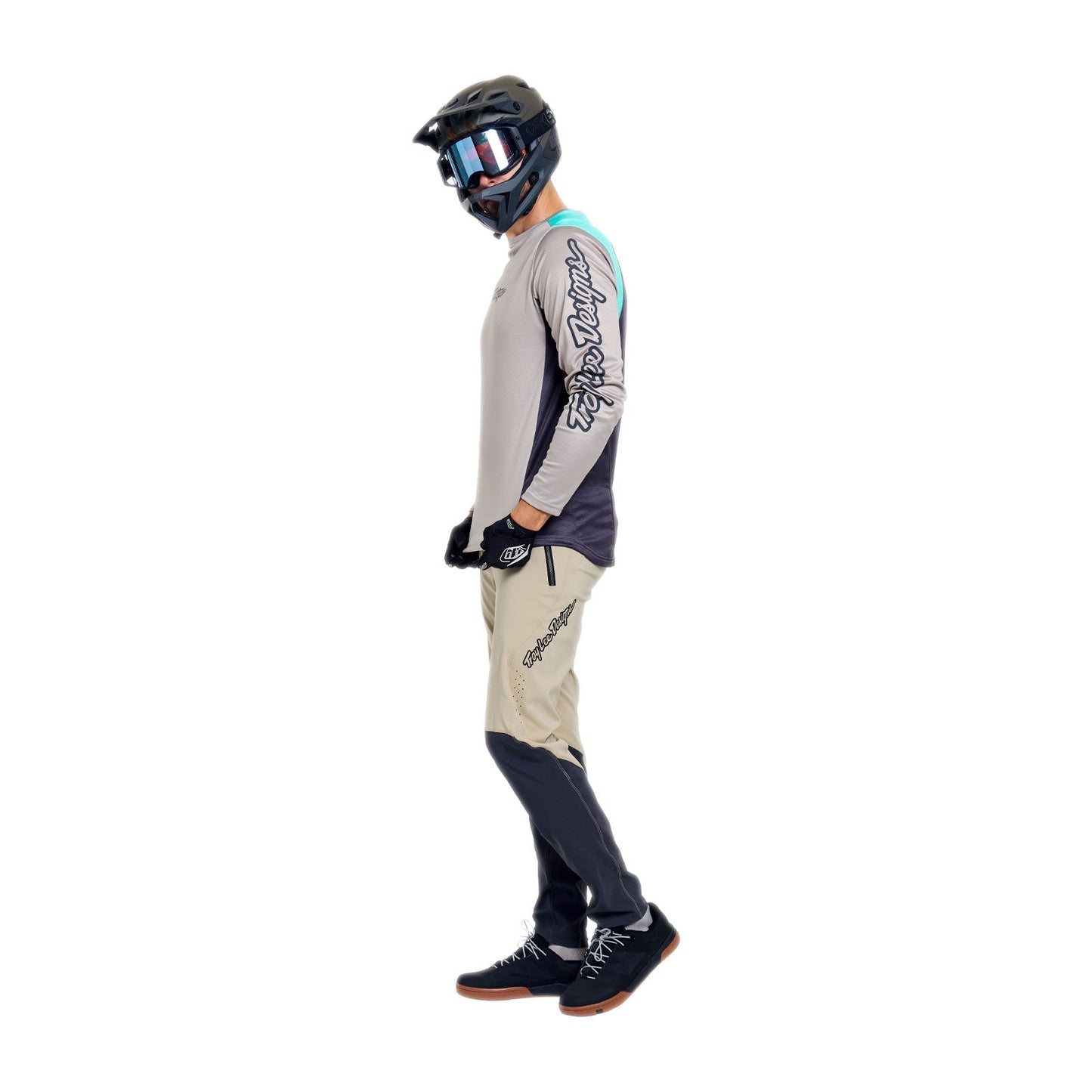TROY LEE DESIGNS STAGE SIGNATURE Langarmtrikot Grau/Blau