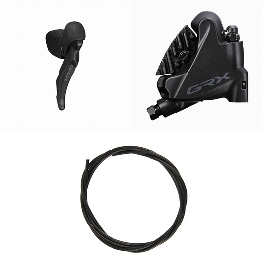 Rechter Hebel und hinterer Bremssattel SHIMANO GRX ST-RX610 + BR-RX400 Flat Mount 12V