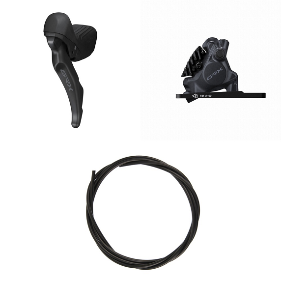 SHIMANO GRX ST-RX610 linker Schalt-/Bremshebel + BR-RX400 Vorderradbremssattel Flat Mount