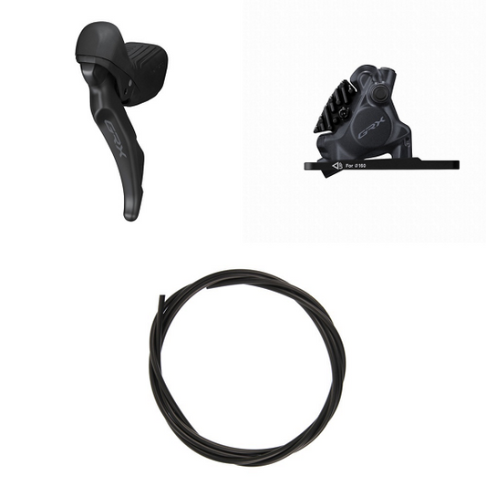 SHIMANO GRX ST-RX610 linker Schalt-/Bremshebel + BR-RX400 Vorderradbremssattel Flat Mount