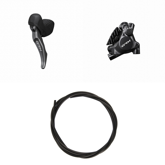 Linker Mono-Hebel und vorderer Bremssattel SHIMANO GRX ST-RX820-LA + BR-RX820 Flat Mount