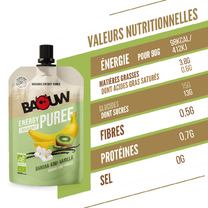 Energiepüree BAOUW Bio Fruchtrezept Banane/Kiwi/Vanille (90g)
