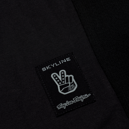 Trikot TROY LEE DESIGNS SKYLINE RIDE TEE SIGNATURE Langarm Schwarz