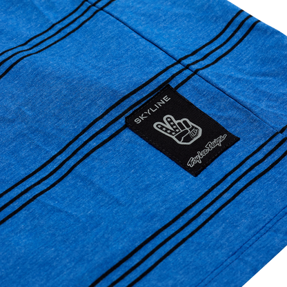 Trikot TROY LEE DESIGNS SKYLINE RIDE TEE WASH OUT Kurzarm Blau
