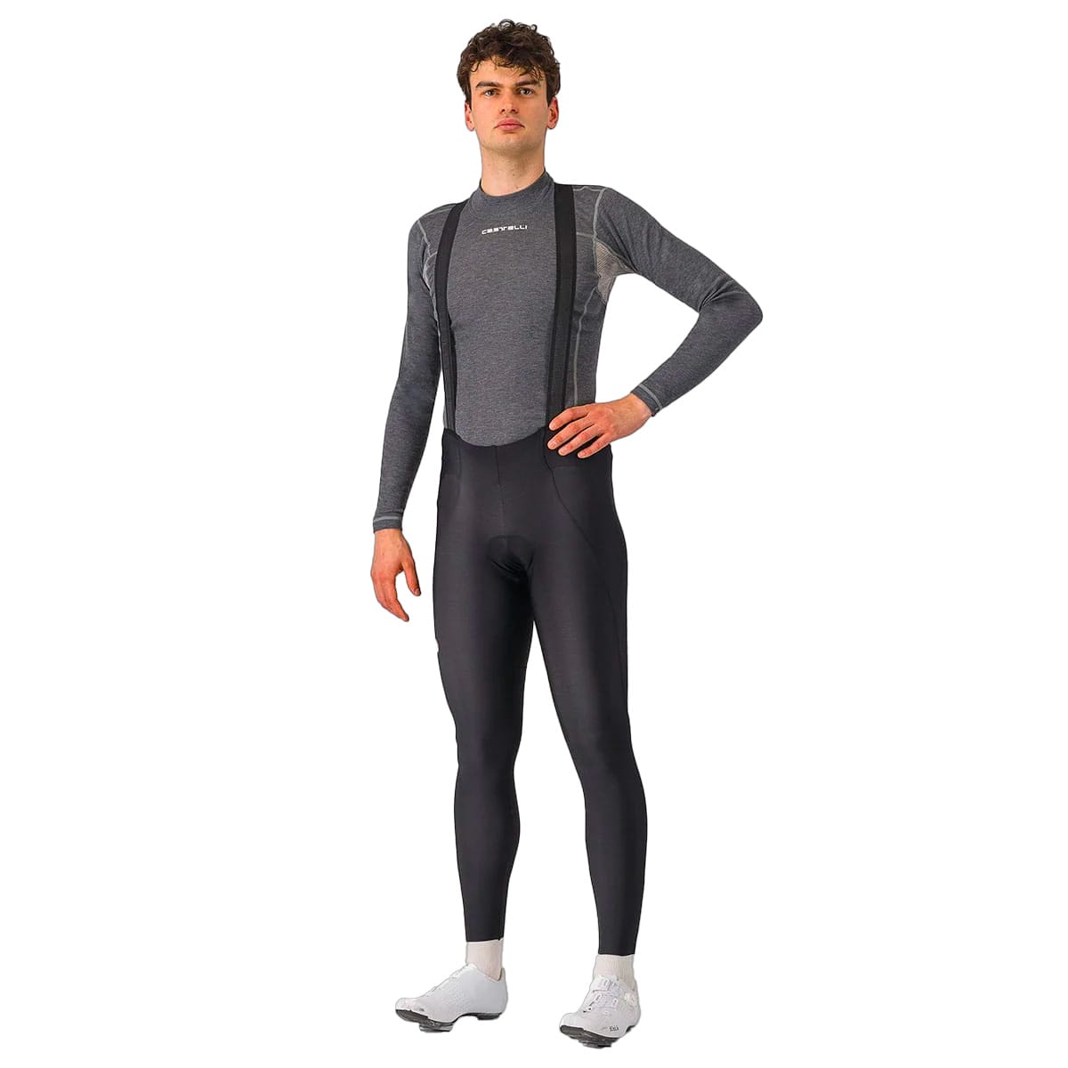 CASTELLI ESPRESSO Lange Trägerhose Schwarz