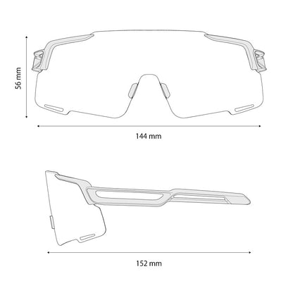 Brille SHIMANO EQUINOX 4 CE-EQNX5 Weiß Matt Glas Ridescape Road