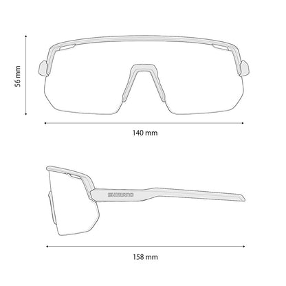 Brille SHIMANO TECHNIUM L CE-TCNL2 Schwarz Matt Glas Ridescape Road