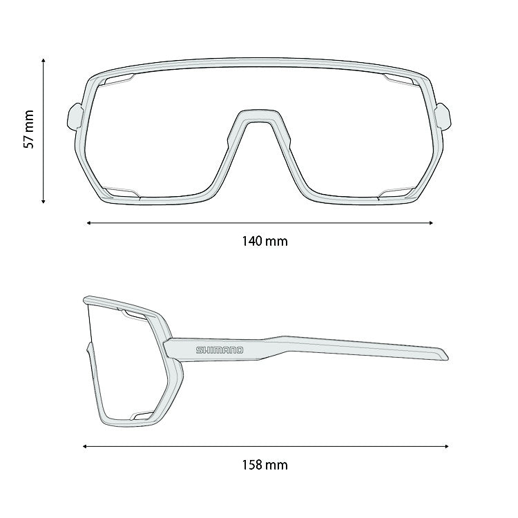 SHIMANO TECHNIUM M CE-TCNM2 Weiß Matt Glas Ridescape Road Brille