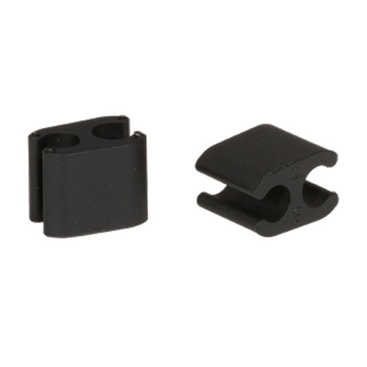 10er-Set ELVEDES Kabel Clips Duo Black 4.1mm/5mm Kunststoff