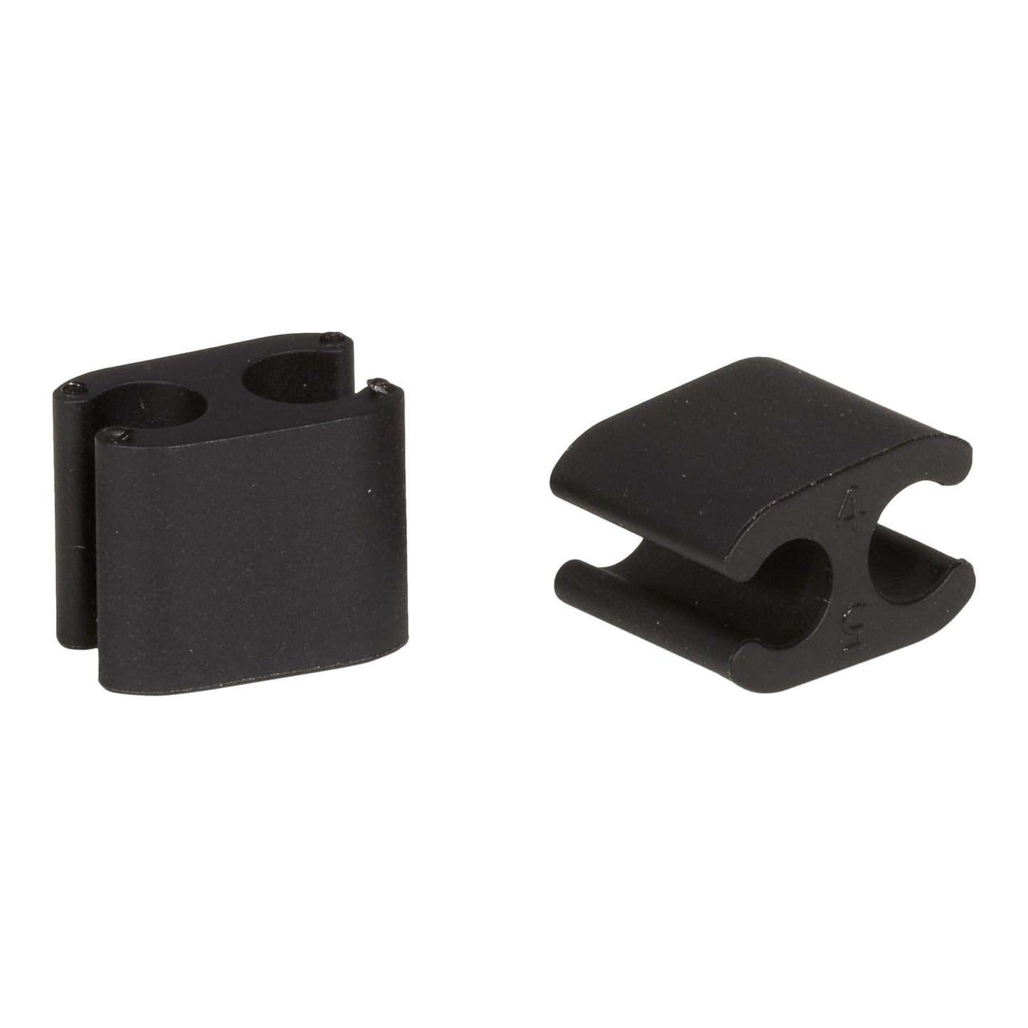 10er-Set ELVEDES Kabel Clips Duo Black 5mm/5mm Kunststoff