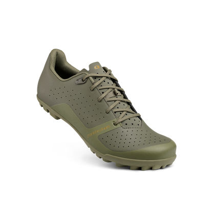 CRANKBROTHERS CANDY LACE MTB-Schuhe für XC/Gravel in Khaki — Dreiviertelansicht