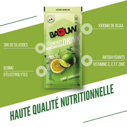 Energiegetränk BAOUW ISOTONIC (45g) Limette/Holunderblüte