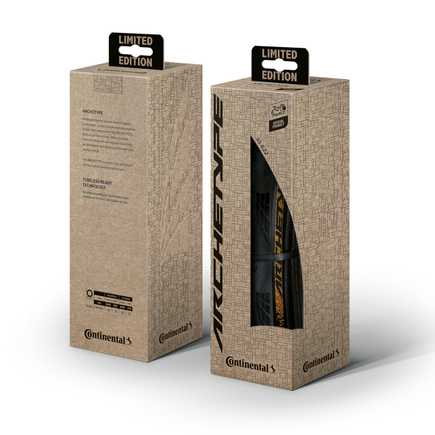 CONTINENTAL ARCHETYPE TDF 2025 700x30c Tubeless Ready Reifen Schwarz - Limited Edition