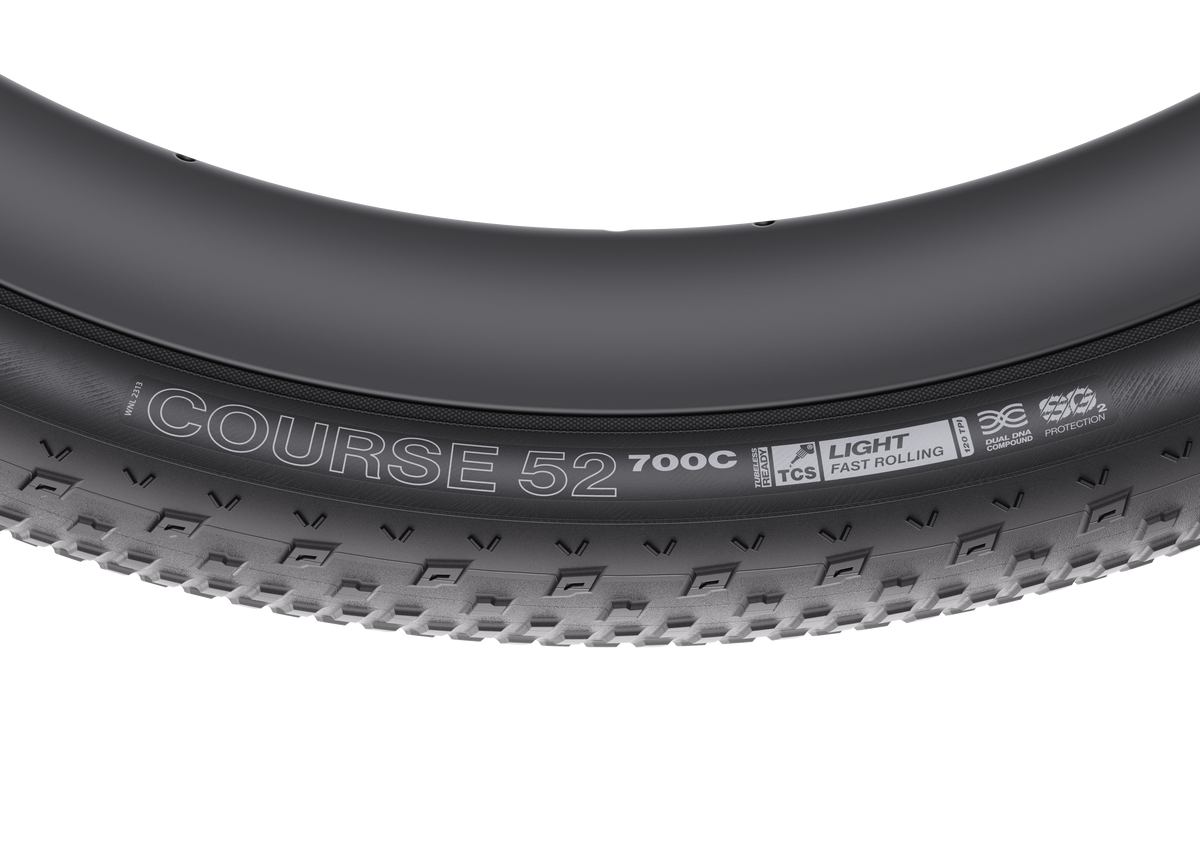 WTB COURSE 52 Reifen, Schwarz – Seitenwandbeschriftung