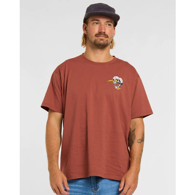 T-Shirt DHARCO COTTON RUST Kurzarm Braun