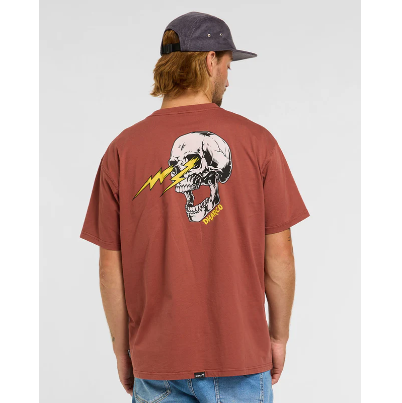 T-Shirt DHARCO COTTON RUST Kurzarm Braun