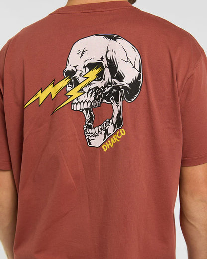 T-Shirt DHARCO COTTON RUST Kurzarm Braun