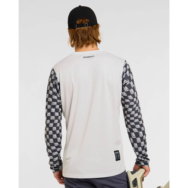 DHARCO GRAVITY OFFSET Trikot Langarm Weiß/Schwarz