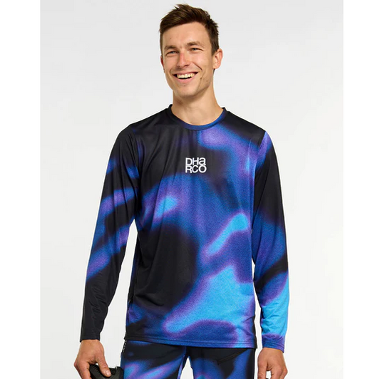 DHARCO RACE VORTEX Trikot Langarm Schwarz/Violett