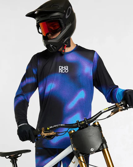 DHARCO RACE VORTEX Trikot Langarm Schwarz/Violett