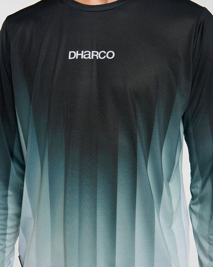 Trikot DHARCO RACE MIDNIGHT PRISM Lange Ärmel Grün