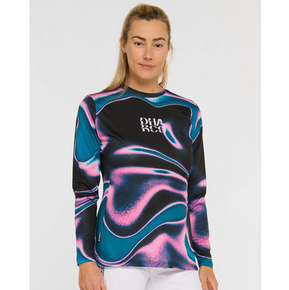 Trikot DHARCO RACE AURORA Langarm Damen Schwarz/Rosa