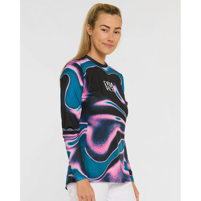 Trikot DHARCO RACE AURORA Langarm Damen Schwarz/Rosa