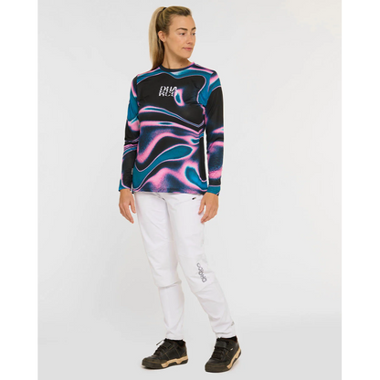 Trikot DHARCO RACE AURORA Langarm Damen Schwarz/Rosa