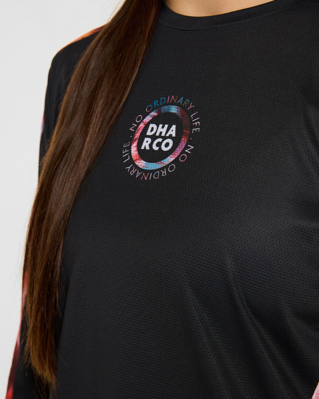 DHARCO RACE NEBULA Langarmtrikot Women Schwarz/Pink