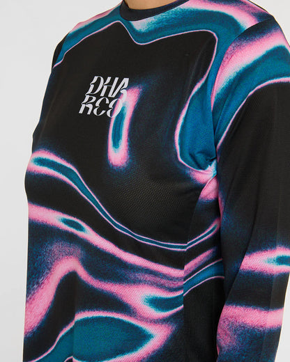 Trikot DHARCO RACE AURORA Langarm Damen Schwarz/Rosa