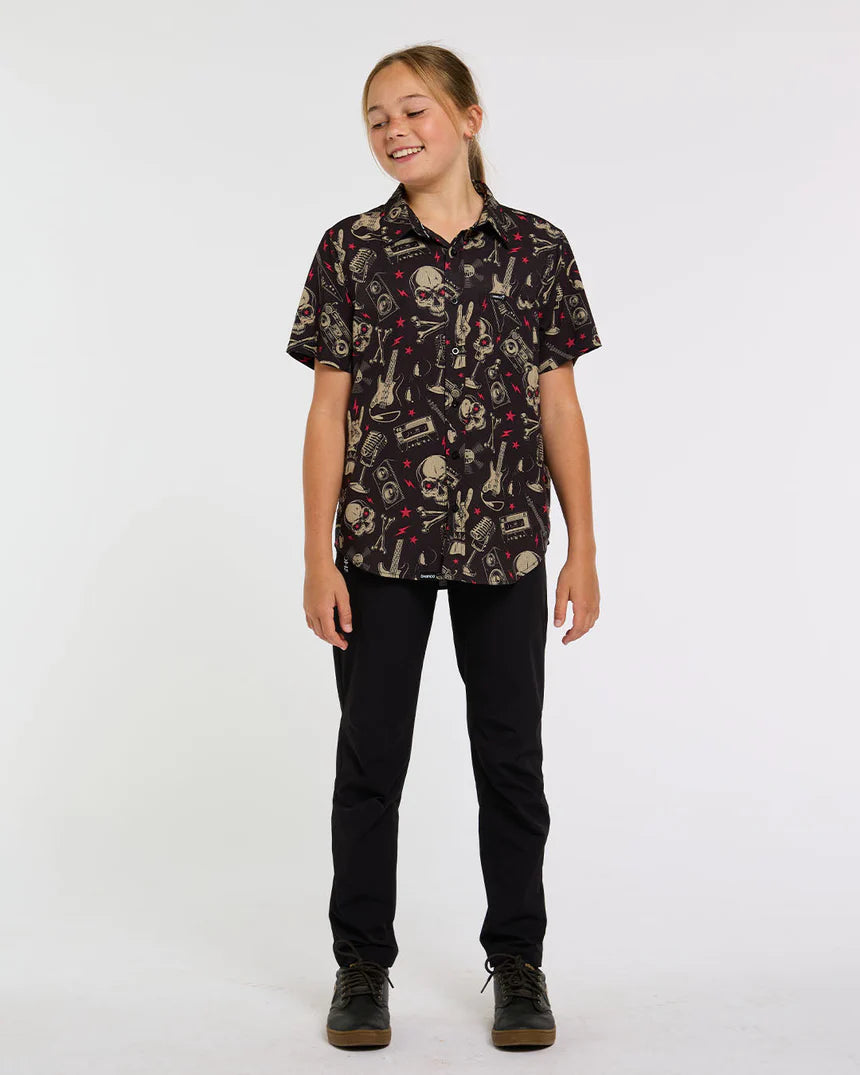 Technisches Hemd DHARCO TECH PARTY ROCKNROLLA Junior Schwarz