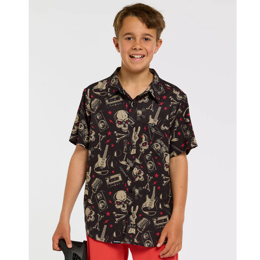 Technisches Hemd DHARCO TECH PARTY ROCKNROLLA Junior Schwarz