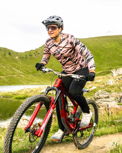 Trikot DHARCO GRAVITY AMBUSH Langarm Damen Rosa/Schwarz