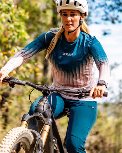 DHARCO RACE DUSTY PRISM Langarm-Trikot Damen Schwarz/Rosa