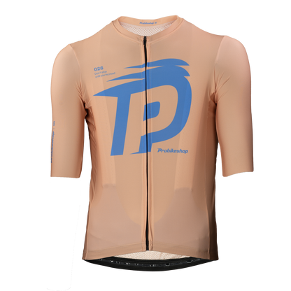 Trikot PROBIKESHOP By CHEF DE FILE Kurzarm Beige