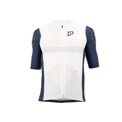 Trikot PROBIKESHOP By CHEF DE FILE Kurzarm Marine/Weiß