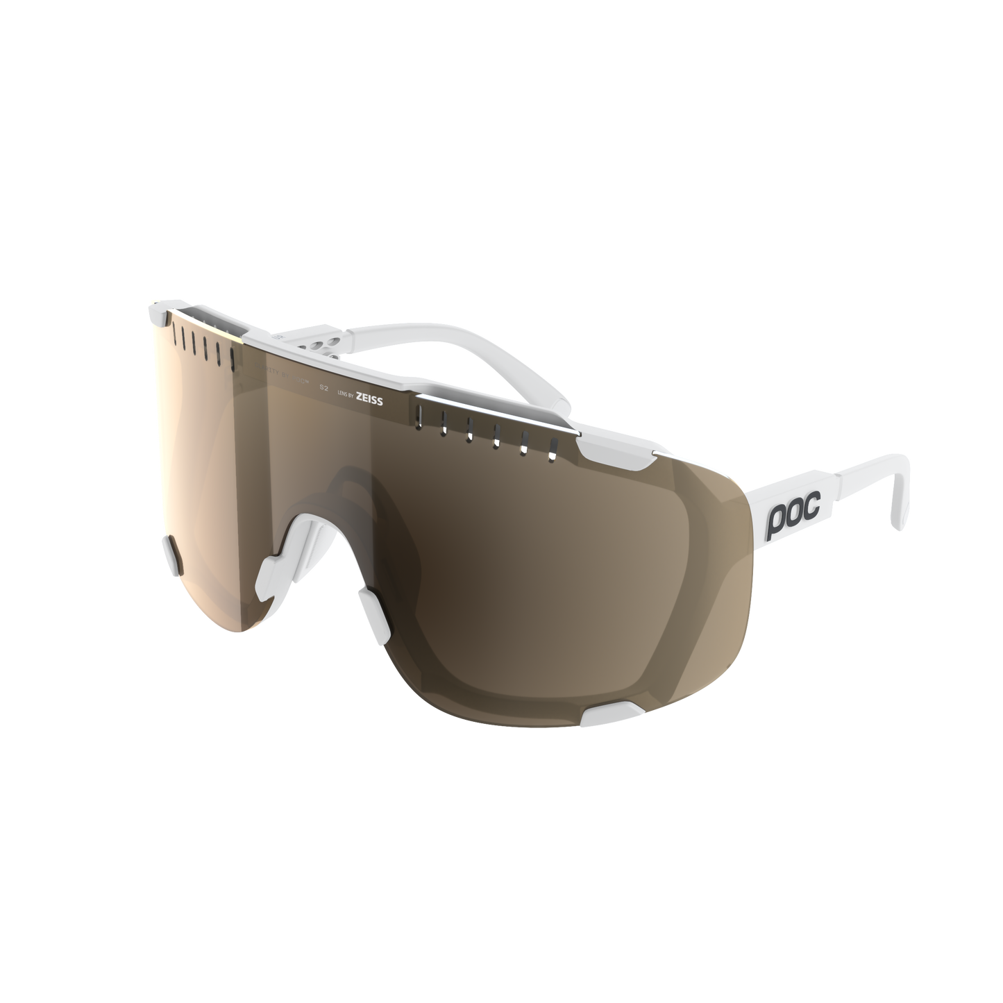 Brille POC DEVOUR + Weiss Glas Clarity Trail Partly Sunny Silver
