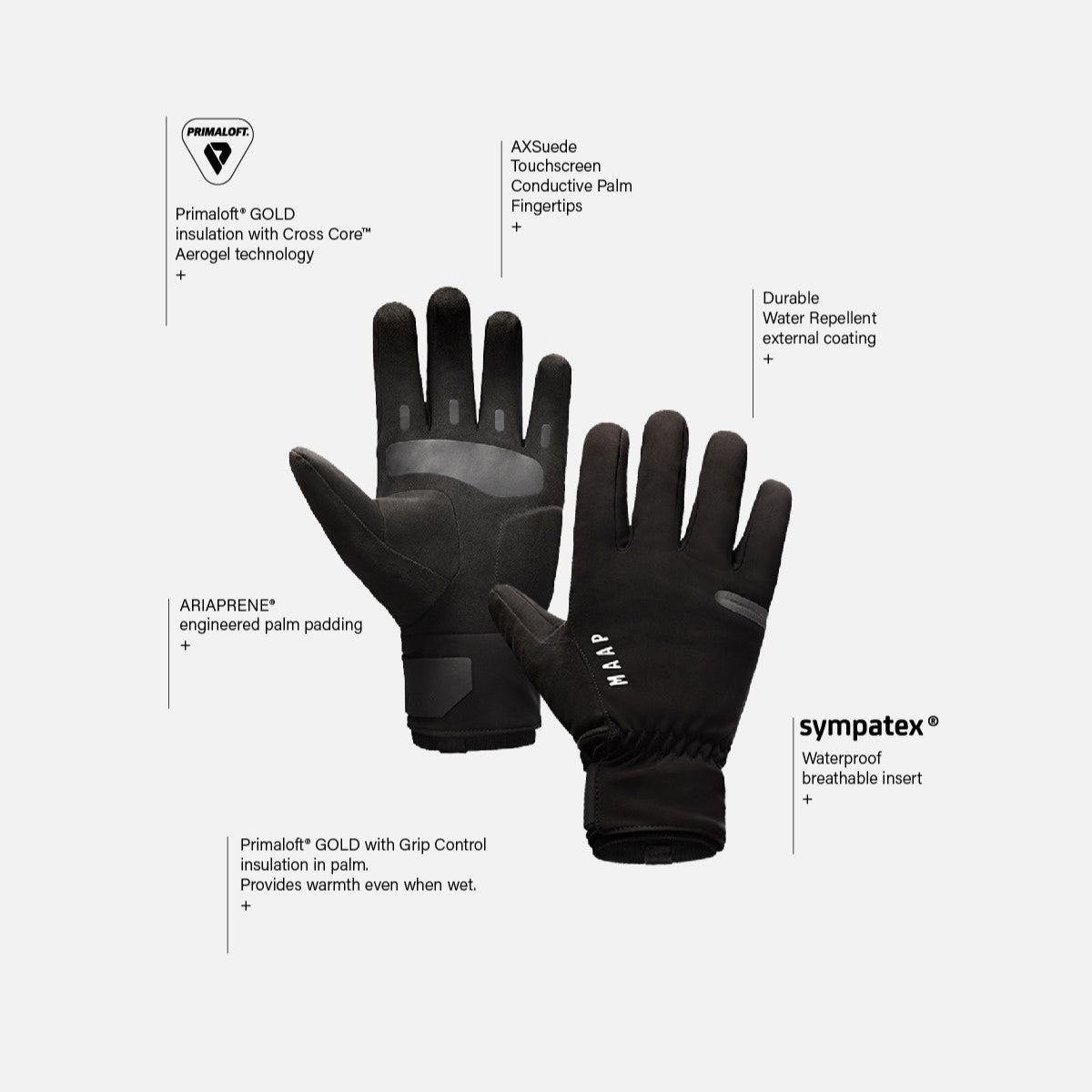 MAAP APEX DEEP WINTER Handschuhe Schwarz