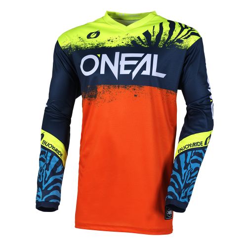 O'NEAL ELEMENT SHOCKER Junior Langarm Trikot Blau/Orange