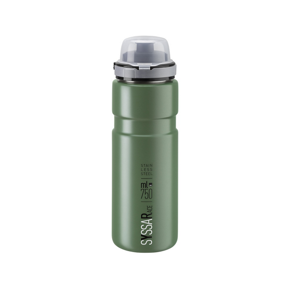 Trinkflasche Stahl ELITE SYSSA RACE Mattgrün
