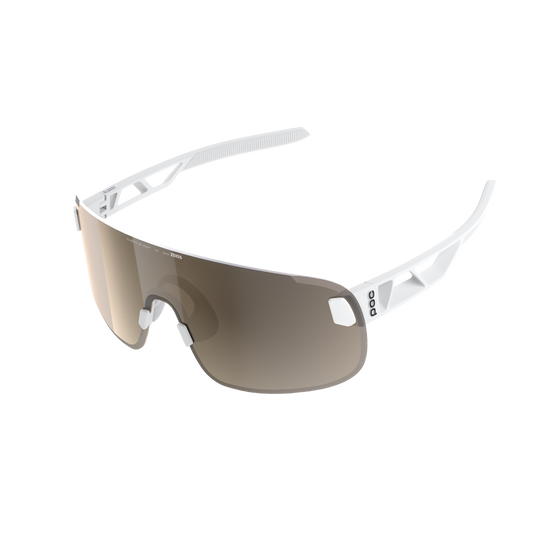 POC ELICIT + Brille Weiß/Clarity Trail / Sunny Silver