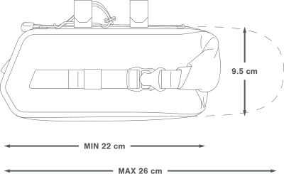 Lenkertasche APIDURA RACING AEROBAR PACK 2.5 L Schwarz