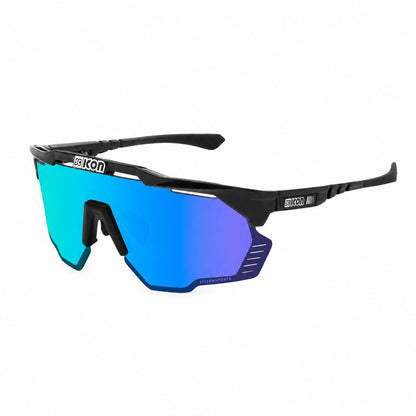 Brille SCICON AEROSHADE KUNKEN Schwarz Multimirror Blau